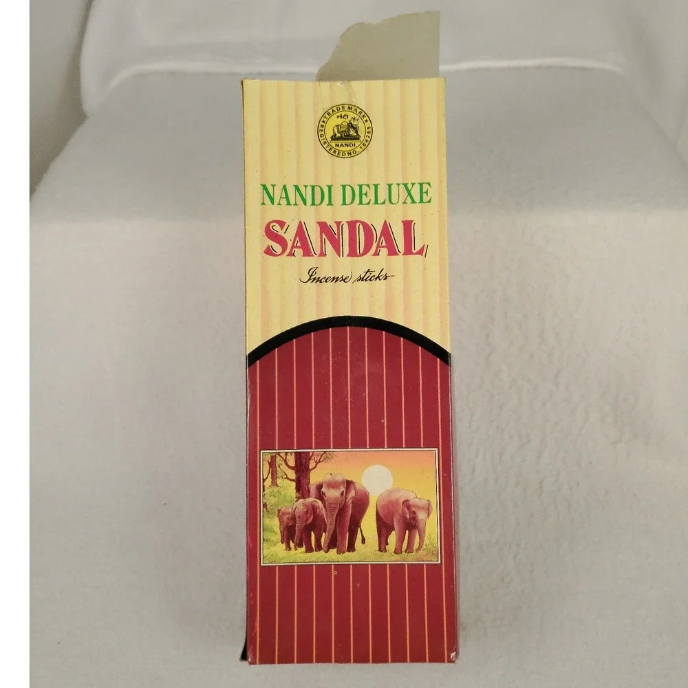 New‎ Nandi Deluxe Sandal Incense Sticks Handrolled in India Sandalwood Fragrance